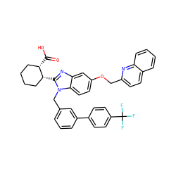 O=C(O)[C@H]1CCCC[C@H]1c1nc2cc(OCc3ccc4ccccc4n3)ccc2n1Cc1cccc(-c2ccc(C(F)(F)F)cc2)c1 ZINC000220525777