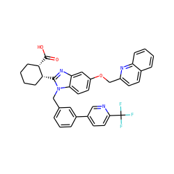 O=C(O)[C@H]1CCCC[C@H]1c1nc2cc(OCc3ccc4ccccc4n3)ccc2n1Cc1cccc(-c2ccc(C(F)(F)F)nc2)c1 ZINC000226100582