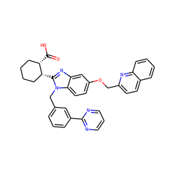 O=C(O)[C@H]1CCCC[C@H]1c1nc2cc(OCc3ccc4ccccc4n3)ccc2n1Cc1cccc(-c2ncccn2)c1 ZINC000226107926