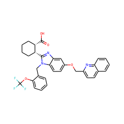 O=C(O)[C@H]1CCCC[C@H]1c1nc2cc(OCc3ccc4ccccc4n3)ccc2n1Cc1ccccc1OC(F)(F)F ZINC000226130535