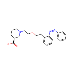 O=C(O)[C@H]1CCCN(CCOCCc2ccccc2/N=N\c2ccccc2)C1 ZINC000299825151