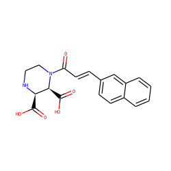 O=C(O)[C@H]1NCCN(C(=O)/C=C/c2ccc3ccccc3c2)[C@H]1C(=O)O ZINC000013642360