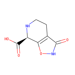 O=C(O)[C@H]1NCCc2c1o[nH]c2=O ZINC000005134236