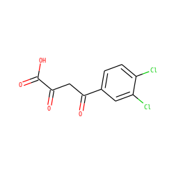 O=C(O)C(=O)CC(=O)c1ccc(Cl)c(Cl)c1 ZINC000100770921