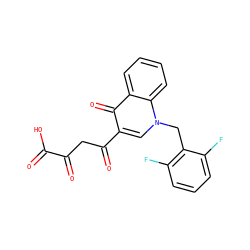 O=C(O)C(=O)CC(=O)c1cn(Cc2c(F)cccc2F)c2ccccc2c1=O ZINC000103219315