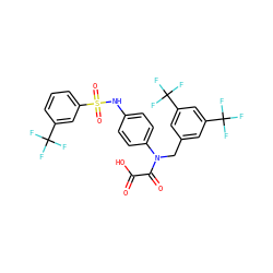 O=C(O)C(=O)N(Cc1cc(C(F)(F)F)cc(C(F)(F)F)c1)c1ccc(NS(=O)(=O)c2cccc(C(F)(F)F)c2)cc1 ZINC000042876950
