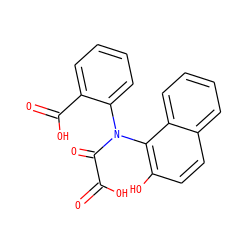 O=C(O)C(=O)N(c1ccccc1C(=O)O)c1c(O)ccc2ccccc12 ZINC000043020262