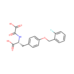 O=C(O)C(=O)N[C@H](Cc1ccc(OCc2ccccc2F)cc1)C(=O)O ZINC000045338286