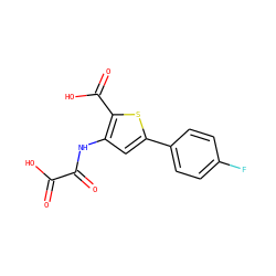 O=C(O)C(=O)Nc1cc(-c2ccc(F)cc2)sc1C(=O)O ZINC000013491455
