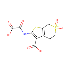 O=C(O)C(=O)Nc1sc2c(c1C(=O)O)CCS(=O)(=O)C2 ZINC000013491471