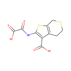 O=C(O)C(=O)Nc1sc2c(c1C(=O)O)CCSC2 ZINC000003591081