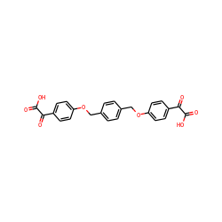 O=C(O)C(=O)c1ccc(OCc2ccc(COc3ccc(C(=O)C(=O)O)cc3)cc2)cc1 ZINC000013490979