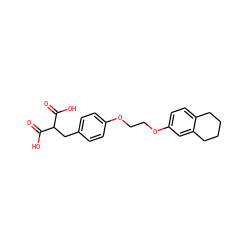 O=C(O)C(Cc1ccc(OCCOc2ccc3c(c2)CCCC3)cc1)C(=O)O ZINC000027101121