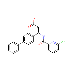O=C(O)C[C@@H](NC(=O)c1cccc(Cl)n1)c1ccc(-c2ccccc2)cc1 ZINC000203334968