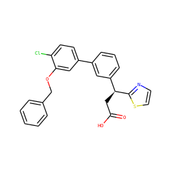 O=C(O)C[C@@H](c1cccc(-c2ccc(Cl)c(OCc3ccccc3)c2)c1)c1nccs1 ZINC001772654531
