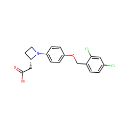 O=C(O)C[C@@H]1CCN1c1ccc(OCc2ccc(Cl)cc2Cl)cc1 ZINC001772609487
