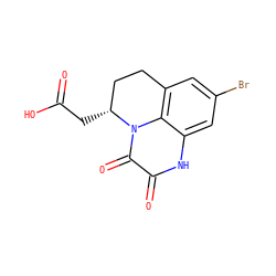 O=C(O)C[C@@H]1CCc2cc(Br)cc3[nH]c(=O)c(=O)n1c23 ZINC000013739762