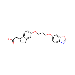 O=C(O)C[C@@H]1CCc2cc(OCCCOc3ccc4ncoc4c3)ccc21 ZINC000014977244