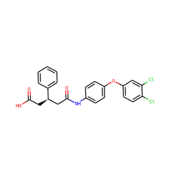O=C(O)C[C@H](CC(=O)Nc1ccc(Oc2ccc(Cl)c(Cl)c2)cc1)c1ccccc1 ZINC000217054671