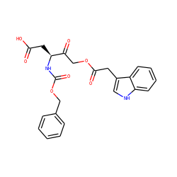 O=C(O)C[C@H](NC(=O)OCc1ccccc1)C(=O)COC(=O)Cc1c[nH]c2ccccc12 ZINC000058582180