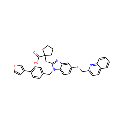 O=C(O)C1(Cc2nc3cc(OCc4ccc5ccccc5n4)ccc3n2Cc2ccc(-c3ccoc3)cc2)CCCC1 ZINC000219332765