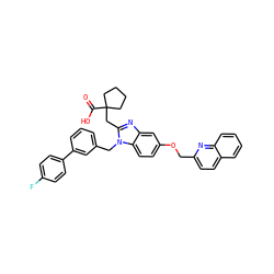O=C(O)C1(Cc2nc3cc(OCc4ccc5ccccc5n4)ccc3n2Cc2cccc(-c3ccc(F)cc3)c2)CCCC1 ZINC000219522774
