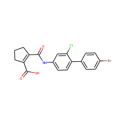 O=C(O)C1=C(C(=O)Nc2ccc(-c3ccc(Br)cc3)c(Cl)c2)CCC1 ZINC000013534106