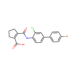 O=C(O)C1=C(C(=O)Nc2ccc(-c3ccc(Br)cc3)cc2Cl)CCC1 ZINC000013534114