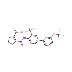 O=C(O)C1=C(C(=O)Nc2ccc(-c3cccc(OC(F)(F)F)c3)cc2C(F)(F)F)CCC1 ZINC000013534163
