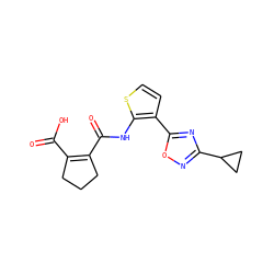 O=C(O)C1=C(C(=O)Nc2sccc2-c2nc(C3CC3)no2)CCC1 ZINC000147030914