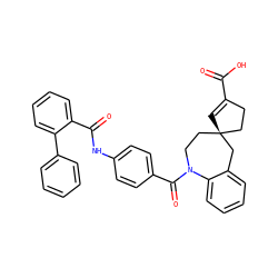 O=C(O)C1=C[C@]2(CC1)CCN(C(=O)c1ccc(NC(=O)c3ccccc3-c3ccccc3)cc1)c1ccccc1C2 ZINC000028962351