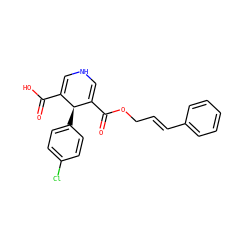 O=C(O)C1=CNC=C(C(=O)OC/C=C/c2ccccc2)[C@H]1c1ccc(Cl)cc1 ZINC000084653619