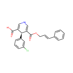 O=C(O)C1=CNC=C(C(=O)OC/C=C/c2ccccc2)[C@H]1c1cccc(Cl)c1 ZINC000084654931