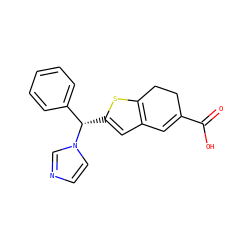 O=C(O)C1=Cc2cc([C@@H](c3ccccc3)n3ccnc3)sc2CC1 ZINC000028262557