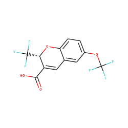 O=C(O)C1=Cc2cc(OC(F)(F)F)ccc2O[C@H]1C(F)(F)F ZINC000034007318