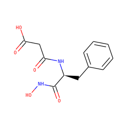 O=C(O)CC(=O)N[C@@H](Cc1ccccc1)C(=O)NO ZINC000029485504