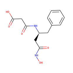 O=C(O)CC(=O)N[C@H](CC(=O)NO)Cc1ccccc1 ZINC000029488606