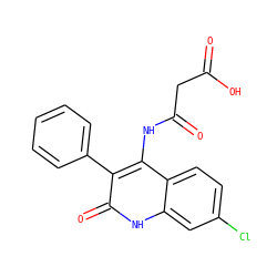 O=C(O)CC(=O)Nc1c(-c2ccccc2)c(=O)[nH]c2cc(Cl)ccc12 ZINC000013761238