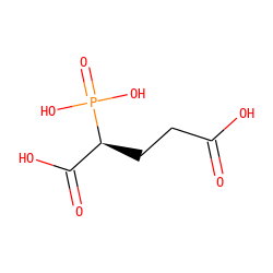 O=C(O)CC[C@@H](C(=O)O)P(=O)(O)O ZINC000013519097