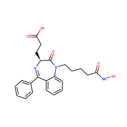O=C(O)CC[C@@H]1N=C(c2ccccc2)c2ccccc2N(CCCCC(=O)NO)C1=O ZINC001772651101