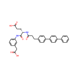 O=C(O)CC[C@H](NC(=O)CCc1ccc(-c2ccc(-c3ccccc3)cc2)cc1)C(=O)Nc1cccc(CC(=O)O)c1 ZINC000144496376