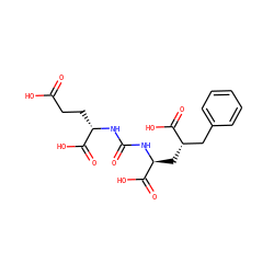 O=C(O)CC[C@H](NC(=O)N[C@@H](C[C@@H](Cc1ccccc1)C(=O)O)C(=O)O)C(=O)O ZINC000013559943
