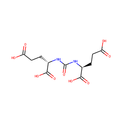 O=C(O)CC[C@H](NC(=O)N[C@@H](CCC(=O)O)C(=O)O)C(=O)O ZINC000013529664