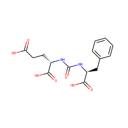O=C(O)CC[C@H](NC(=O)N[C@@H](Cc1ccccc1)C(=O)O)C(=O)O ZINC000013529706