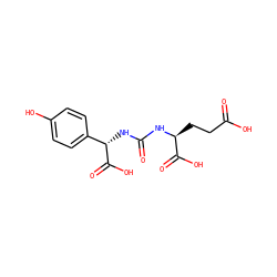 O=C(O)CC[C@H](NC(=O)N[C@H](C(=O)O)c1ccc(O)cc1)C(=O)O ZINC000013529710