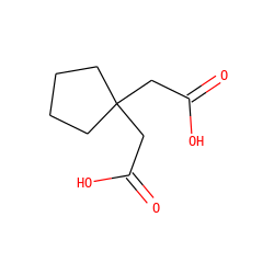 O=C(O)CC1(CC(=O)O)CCCC1 ZINC000000249320