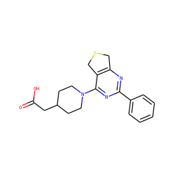 O=C(O)CC1CCN(c2nc(-c3ccccc3)nc3c2CSC3)CC1 ZINC000096923874