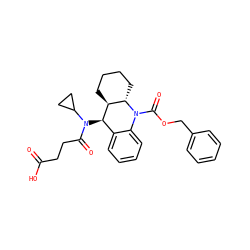 O=C(O)CCC(=O)N(C1CC1)[C@@H]1c2ccccc2N(C(=O)OCc2ccccc2)[C@H]2CCCC[C@@H]21 ZINC000205071361