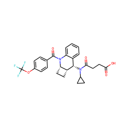 O=C(O)CCC(=O)N(C1CC1)[C@H]1c2ccccc2N(C(=O)c2ccc(OC(F)(F)F)cc2)[C@H]2CC[C@H]21 ZINC000145595672