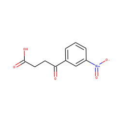 O=C(O)CCC(=O)c1cccc([N+](=O)[O-])c1 ZINC000000345355